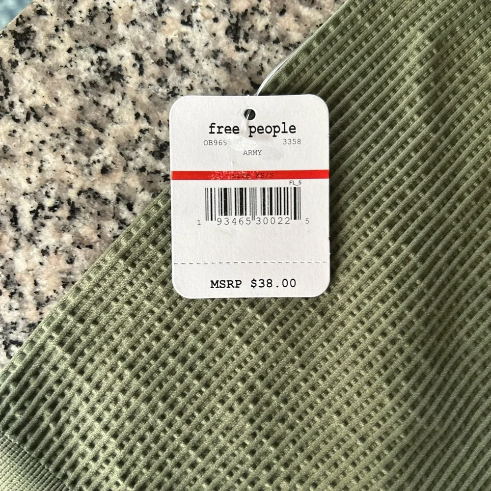 Free People Olive Ribbed high neck tank - Picture 5 of 5